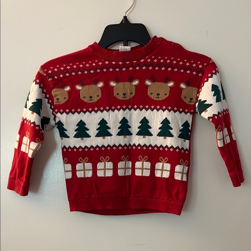3 for $25! H&M Red Holiday Kids Sweater, size 2T‎